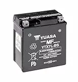Motorradbatterie Yuasa YTX7L-BS - Wartungsfrei - 12 V 6 Ah - Maße: 114 x 71 x 131 mm kompatibel mit KYMCO Meteorit 125