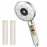 YEAUPE PRO Duschkopf mit Filter - Hochdruck Handbrause mit 6 Strahlarten, Wassersparende Duschbrause in 25 Schichten, Filter für hartes Wasser, Chlorentfernung und Kalkschutz, Chrom Sparduschkopf