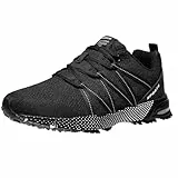 ASHION Sneaker Herren Sportschuhe Laufschuhe Turnschuhe Leichtgewichts Atmungsaktiv Freizeit Straßenlaufschuhe, Schwarz,43 EU