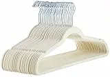 Amazon Basics Schmale und rutschfeste Kleiderbügel für Hemden/Anzug/Kostüm, Elfenbeinfarbe, 30er-Pack