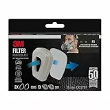 3M Partikelfilter 5935PRO2 – Feinstaubfilter mit Schutzstufe P3 für 3M Feinstaubmasken & Gasfilter – 1 Paar Filter mit innovativer Filtertechnologie, Mittel