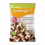 Seeberger Studentenfutter mit Cranberries: Nuss-Frucht-Mischung aus gerösteten Cashews, Mandeln und Erdnüssen - mit Cranberries - vegan (1 x 125 g)