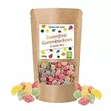 Zuckerfreie Gummibonbons Früchtemix von LCW | 500g Beutel | zuckerfrei, 0g Zucker | fettfrei | Fruchtgummi/Gummibärchen ohne Zucker mit Süßungsmittel Maltit