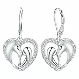 Yinsen Damen Hängend Ohrringe 925 Sterling Silber Pferdeohrringe für Frauen Geschenk für Freundin Mama