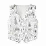 Generisch Pailletten-Weste für Erwachsene Vollständig gefütterte