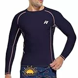 MEETWEE Herren Rash Guard Rash Vest Männer Langarm/Kurzarm UV Schutz T-Shirt Tops UPF 50+ Schnelltrocknend für Schwimmen Surfen Wassersport