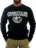 Vendetta Inc. Männer Sweatshirt Rundhals Real Street Skull schwarz 4021 (XL)