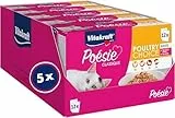 Vitakraft Poésie Classique, Nassfutter Katze, Katzennassfutter Gelee, mit Huhn, mit Pute, mit Geflügel, mit Ente, ohne Zusatz von Zucker und Getreide (5 Pakete mit 12x 85g)