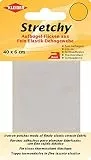 Kleiber 40 x 6 cm Elastisches Ausbesserungsband für Bekleidung zum Aufbügeln, weiß