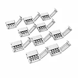 trooplex 4 Pin Verbinder 10 mm 10 Stück LED Streifen Verbinder Strip Connector 4 polig lötfrei 10-teilig RGB Steckverbinder Clip Verbindung Lightstrip Verlängerung