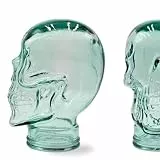 DESIGN DELIGHTS Stabiler Glaskopf Totenkopf - Kopfhörerständer & Deko-Schädel - Glas Skull Dekoobjekt Finishes - Farbe: T01 klar