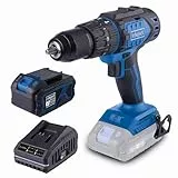 Scheppach Akku Schlagbohrschrauber BC-CD60-X | Drehmoment 60Nm | Schnellspannbohrfutter 1,5-13mm | Drehmomentstufen 19+1+1 | Brushless | 20V-IXES-Serie | 10 Jahre Garantie | mit 4Ah Akku & Ladegerät