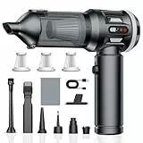 Kedifoai Kabelloser Handstaubsauger, 25000Pa Auto-Staubsauger, tragbarer Staubsauger mit bürstenlosem Motor, 6000 mAh Akku, Mini-Staubsauger mit LED-Display, für Haus, Auto, Tierhaare (Gray)
