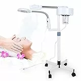 Dioche 2in1 Gesichtsdampfer, LED 5X Vergrößerungs-Stehlampenmaschine, Multifunktions-Spa Professioneller Luftbefeuchter Beauty Facial Clean Skin Care Tool