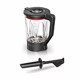 Bosch Mixer MUZS6MX, Zubehör passend für Küchenmaschine Serie 6, Smoothie Maker, Glas, 1,5l, hitzebeständig, kältebeständig, spülmaschinenfest, mit Stopfer