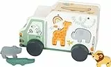 small foot Steckspiel Spielauto 'Safari' Motorikspielzeug aus Holz mit 5 Steckfiguren, ab 1 Jahr, 11700