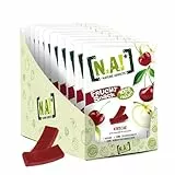 NA! - Fruchtsnack Kirsche/Apfel - gesunder Snack für unterwegs und zwischendurch - softe Fruchtstückchen zu 100% aus Früchten, ohne Zuckerzusatz, vegan - 10er-Pack (10x35g)