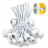 TaoTazon Spanngummis mit Kugel 25 Stück, Planenspanner mit Kugel 15cm, Gummispanner Zeltgummis Expanderschlingen Gummischlaufen für Planen Zelt Banner Netz Pavillions