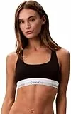 Calvin Klein Damen Bralette Unlined mit Logobund, Schwarz (Black(Ub1)), M