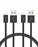 Belkin 2er-Pack geflochtenes USB-A Ladekabel mit Lightning Connector, 1,5 m, flexibles Schnellladekabel, Lightning iPhone kabel für iPhone 14 und ältere Modelle, iPad 9. Gen. und AirPods – Schwarz