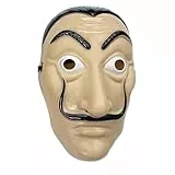 Carnavalife Dali Maske aus Papier, Bank Robbery Mask, Halloween-Maske für Erwachsene und Kinder, Einheitsgröße