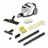 Kärcher Dampfreiniger SC 5 EasyFix Iron mit Heißwasser-Zuschaltung, Dampfdruck: 4,2 bar, Aufheizzeit: 3 min., Fläche: ca. 150 m², Tank: 0,5 l + 1,5 l, Bodenreinigungsset EasyFix und Düsen