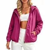 Generisch Jacke Damen Sommer,Übergangsjacke Damen Kurz Elegant Übergangsjacken Mit Kapuze Leicht Übergang Jacken Große Größen Frühling Sommer Jacke Dünn Damenjacken Sommerjacke
