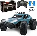 Kizeefun Ferngesteuertes Auto, 2.4Ghz 1/20 RC Auto Geländewagen 20 km/h Alle Gelände, Elektrisches Offroad mit 2 AKKU 50min Spielzeit und LED Scheinwerfer, Weihnachten Geburtstag Geschenke für Kinder