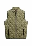 Superdry Herren Fuji Lite Weste mit Diamantsteppung Blassolivgrün M