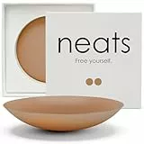 NEATS Nippelpads, hypoallergenem Silikon Brustwarzenabdeckungen für Frauen, Damen Nipple Cover mit Brustwarzenschutz, wiederverwendbar, Selbstklebende Nippelabdeckung Silikon-Pasties (Almond, 10cm)