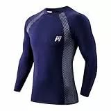 MEETWEE Herren Thermounterwäsche Oberteile,Thermoshirt Langarm Kompressionsshirt Funktionsshirt Atmungsaktiv Thermounterhemd Männer Sportshirt für Running Fitness Gym