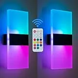 SURPALIG LED Wandleuchte Innen Kabellos RGB, Wandbeleuchtung für FlurTreppenhaus Balkon Wohnzimmer Schlafzimmer Gaming Zimmer