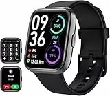 lukg Smartwatch Damen mit Telefonfunktion, 1.85'' Smart Watch, 120+Sportmodi Fitnessuhr mit Herzfrequenz/SpO2/Schrittzähler/Schlafmonitor, IP68 Wasserdicht Fitness Tracker für iOS Android