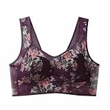 BH Für Damen Klassische Bügelloser Push-Up BHS Bralette Große Größen BHS Bequem V-Ausschnitt Büstenhalter Formgebend Seamless Bustier Minimizer Tshirt BHS