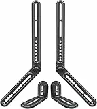 Mounting Dream Soundbar Halterung Universal Soundbar-TV-Halterung für die Montage über/unter TV, für Soundbar bis zu 6.8kg, mit Abnehmbarer Langer Verlängerungsplatten und L-förmige Halter, MD5420-03