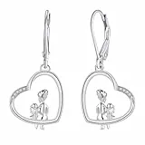 Yinsen Damen Hängend Ohrringe 925 Sterling Silber Mutter und Tochter Ohrringe für Frauen Geschenk für Freundin Mama