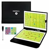 KEWUZY Fußball Taktiktafel, Fußball-Board mit Magneten, Taktikboard Fussball, Soccer Taktikboard, Trainermappe mit Boardmarker, Magnetische Schachfiguren, für die Schulung oder Spielanalyse