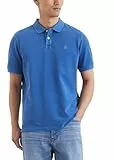 Marc O'Polo Herren Kurzarm-Poloshirt aus Bio-Baumwolle Regular Fit, Blau (Venom Blue), L