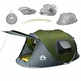 Night Cat Wurfzelt 2 Personen Wasserdicht: Camping Zelt für Outdoor Sport Picknick Wandern Reisen Grün