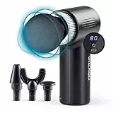 VITALmaxx Massage-Gun mit 6 Stufen | Massagegerät mit 4 Aufsätzen | Akkubetrieben bis 90 Min Laufzeit und USB-C aufladbar | Besonders leicht und handlich für unterwegs und den Sport [schwarz/silber]