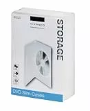 Vivanco DVD Hülle (slim, dünn, schmal, 10er Pack, geeignet für 1 DVD, CD, Blue-ray) transparent