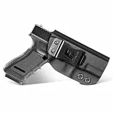 Boosteady Pistolenhalfter mit IWB KYDEX für Glock 19, 19X,17,26,32,44,45 Gen (1-5) Pistole rechts ziehen nach innen verborgen Trägt alle ähnlichen Handfeuerwaffen, Einstellbare Neigung und Spannung