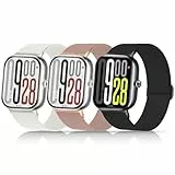 chinbersky 3 Stück Elastische Nylon Armbänder Kompatibel mit Xiaomi Smart Band 9 Pro/8 Pro Armband, Stoff Verstellbares Dehnbare Sport Loop Ersatzarmband für Xiaomi Redmi Watch 5/Watch 4 Herren Damen