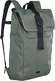 EVOC DUFFLE BACKPACK 16, Rucksack (wasserfestes und 100% PVC-freies Tarpualin, Deckel mit Aluminium-Hakenverschluss, Volumen: 16l, Gewicht: 825 g, Maße: 48 x 31 x 12 cm), Dark Olive - Black