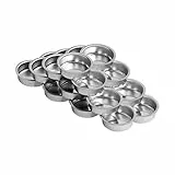 Teelichthalter silbern Ø 40mm / 18mm tief - Teelicht Tülle für Standard Teelichtkerzen. Ein echtes deutsches Qualitätsprodukt., Größe:20er Set