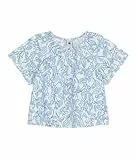Petit Bateau Mädchen A0CPW Kurzarmbluse, Marshmallow/Porzellan, 3 Jahre