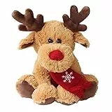 Toyvian Gefüllte Plüsch-Rentierpuppen Weihnachtselch-Plüschtierspielzeug Tier-Plüschpuppen Weihnachtsgeburtstagsgeschenke für Kinder