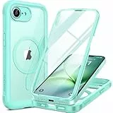 Miracase für iPhone 17e Hülle & iPhone 16e Hülle für MagSafe,[360° Ganzkörper-Stoßfest],integrierter Kratzfester Panzerglas-Schutz,Voll-Kameraschutz,langlebige, Handyhülle für iPhone 17e/16e,Minzgrün