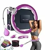 Active 100 Smart Weighted Hula Ring Hoops, Hula Circle Abnehmbarer Fitnessring mit 360 Grad Auto-Spinning Ball Massage, Gymnastik, Erwachsene Fitness für Gewichtsverlust (Lila)