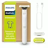 Philips OneBlade Intimate, Intimrasur, Trimmen & Rasieren mit extra Hautschutz, Für eine gründliche und angenehme Rasur – ohne komplett glatt zu rasieren, Modell QP1924/30